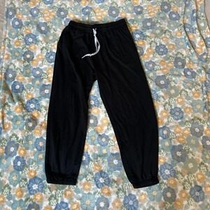 Black sweatpants with drawstring waist women's medium